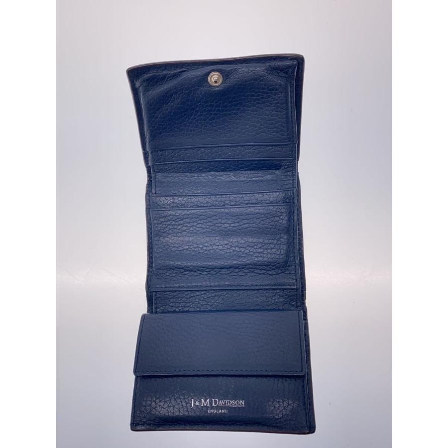 J&M DAVIDSON◇3つ折り財布/レザー/NVY/レディース : セカンド