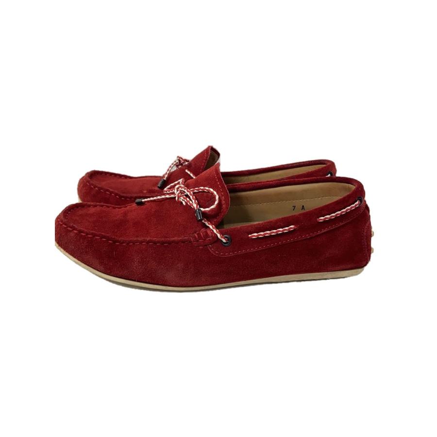 TOD'S レッド スエード ローファー TOD'S◇ローファー/UK7/RED/スウェード/ドライビングシューズ