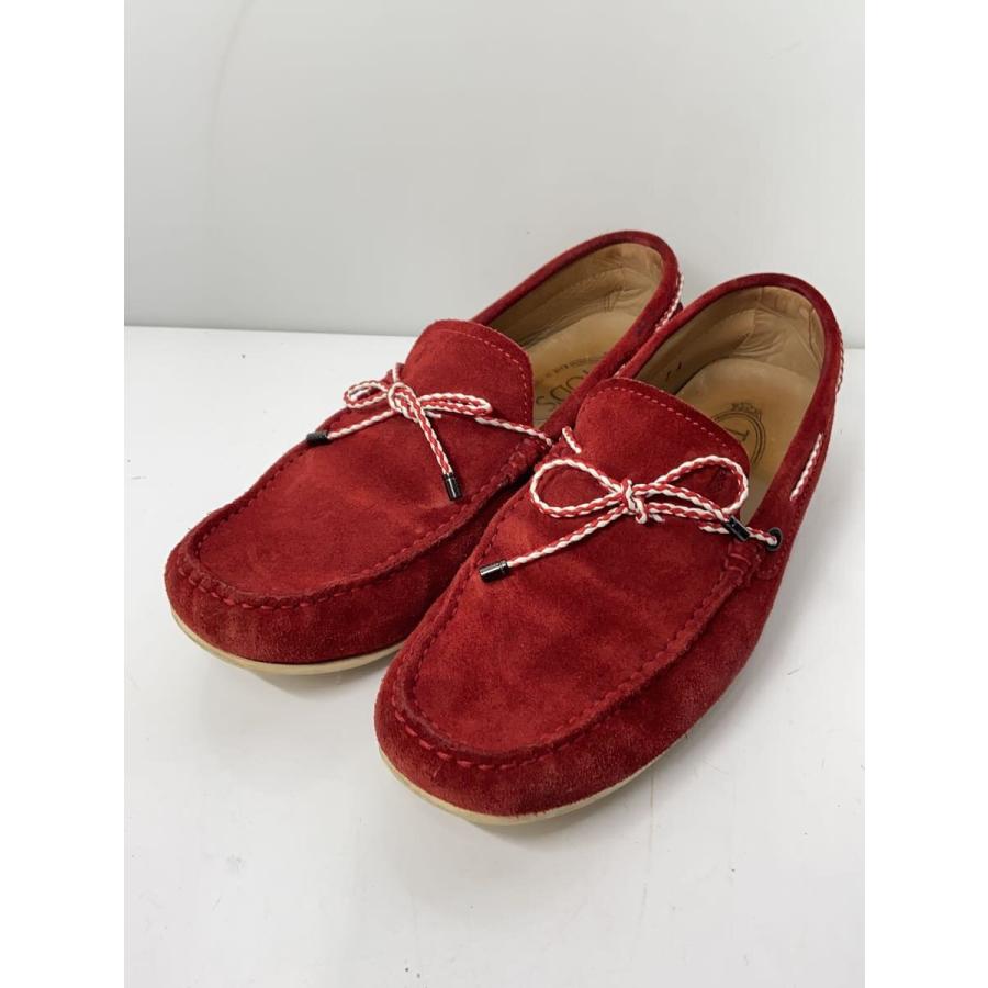 TOD'S◇ローファー/UK7/RED/スウェード/ドライビングシューズ