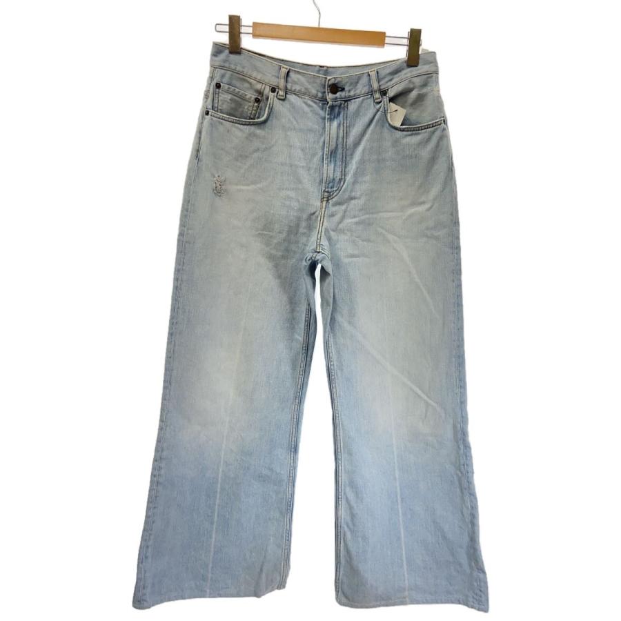 Acne Studios ダメージ加工 ワイドレッグデニム Acne Studios】ローライズ ダメージ ワイドレッグ ジーンズ