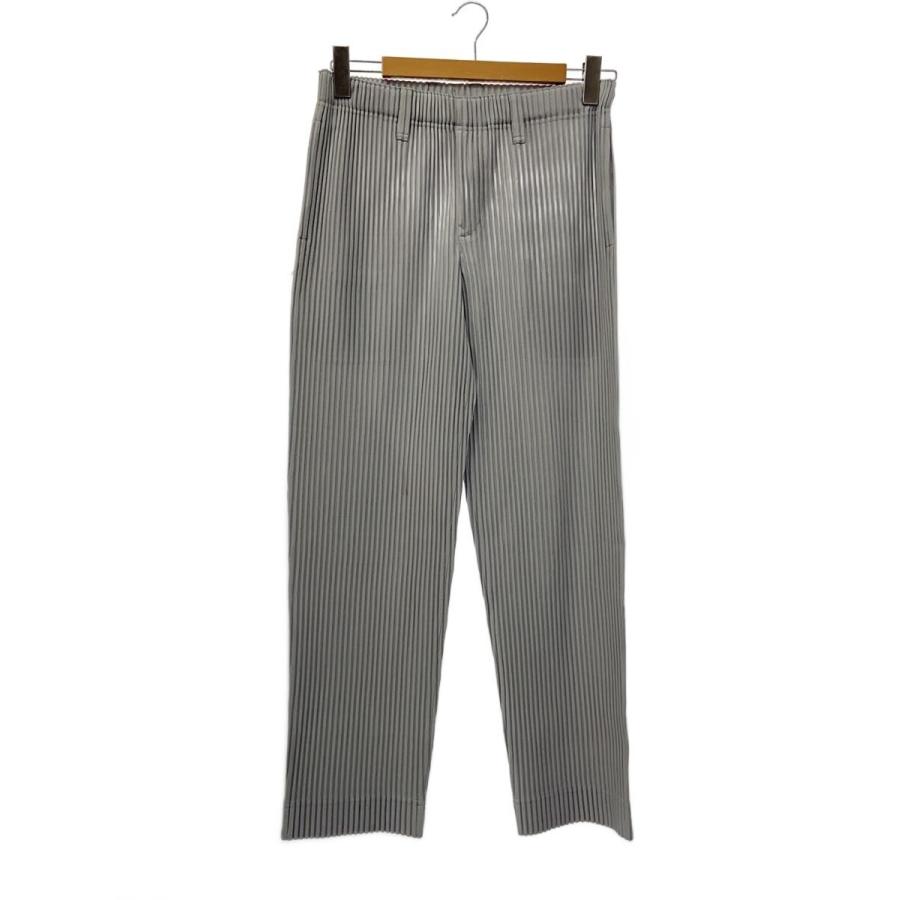 HOMME PLISSE ISSEY MIYAKE◇BASICS/ボトム/1/ポリエステル/GRY