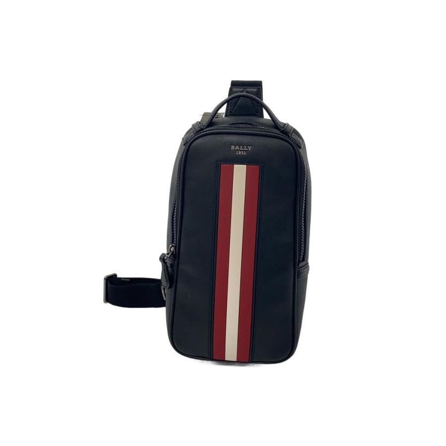 BALLY◇ショルダーバッグ/レザー/BLK/MALIKHO/スリングバッグ