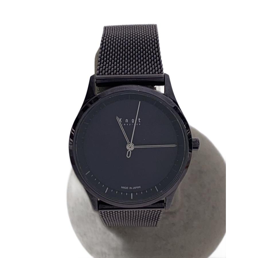 KNOT◇クォーツ腕時計/アナログ/--/GRY/BLK/STS-32// : セカンド