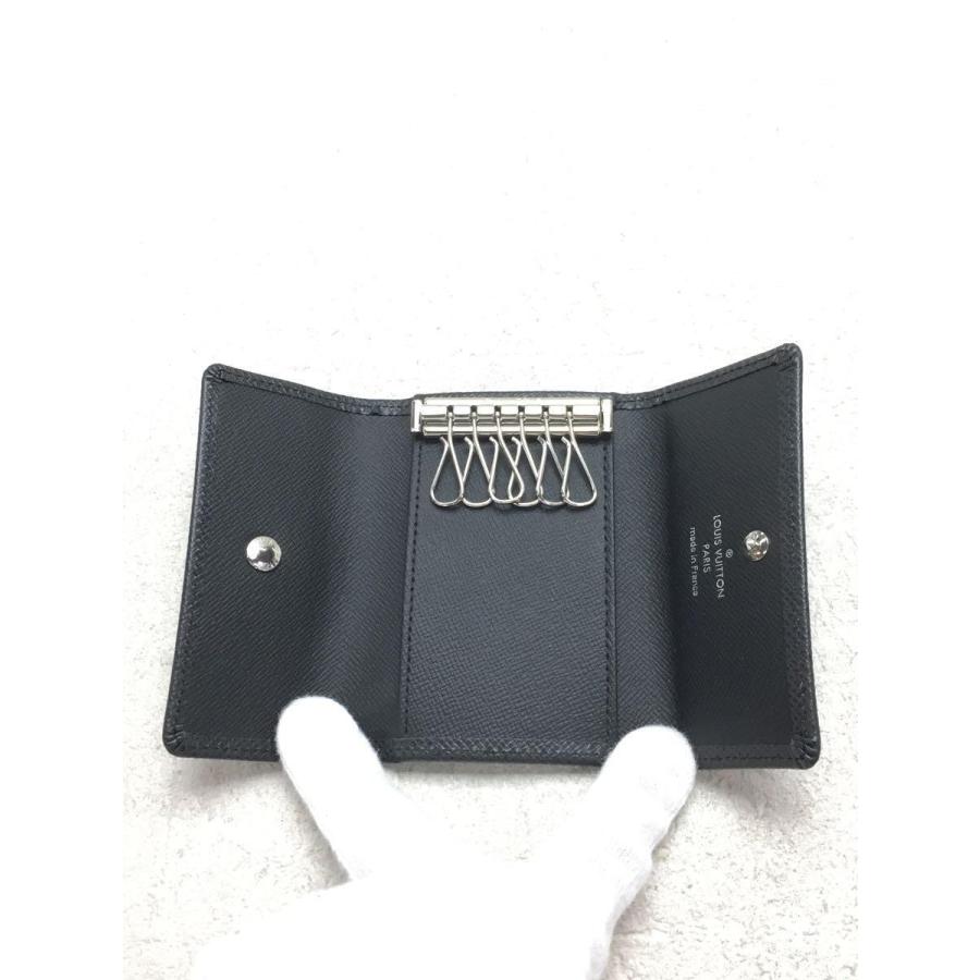LOUIS VUITTON◇ミュルティクレ6_タイガ_BLK/牛革/BLK/無地 LOUIS VUITTON◇ミュルティクレ6_タイガ_BLK/牛革/BLK/無地