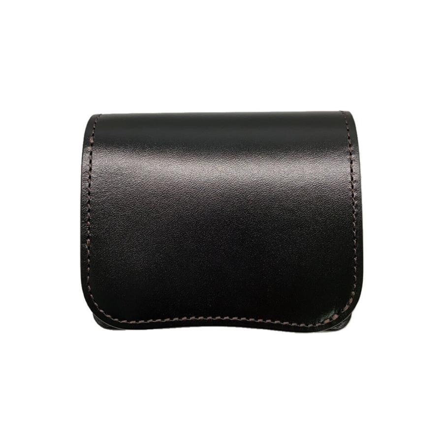 WILD SWANS◇PALM V2/2つ折り財布/レザー/BLK/無地/メンズ