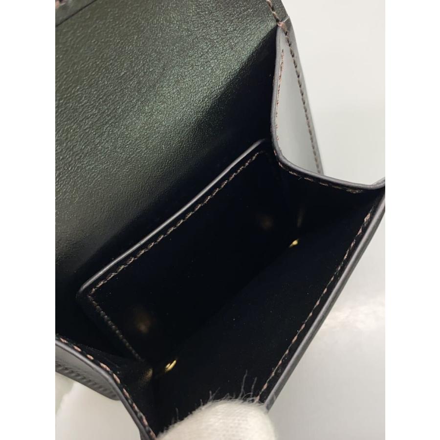 WILD SWANS◇PALM V2/2つ折り財布/レザー/BLK/無地/メンズ