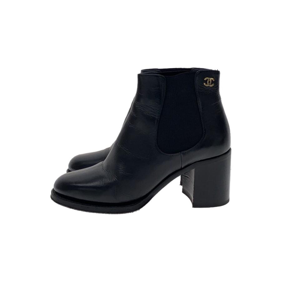 CHANEL◇サイドゴアブーツ/36.5/BLK/G33353 : セカンド