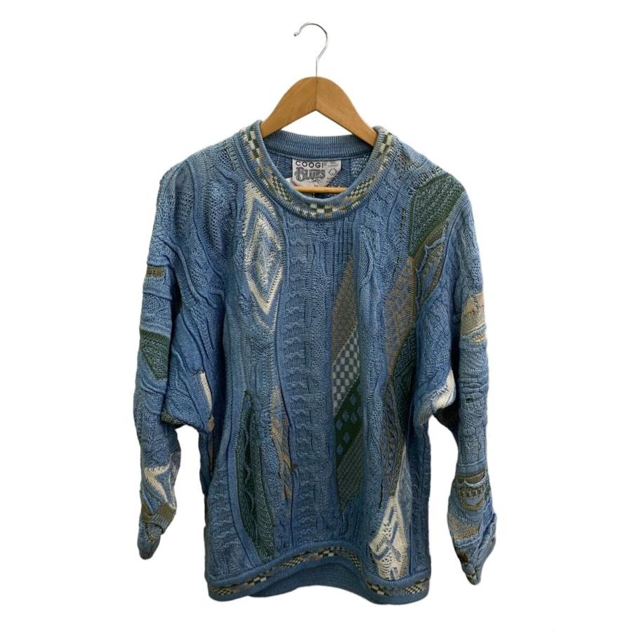 COOGI◇ニット・セーター(厚手)/SS/コットン/BLU : セカンドストリート