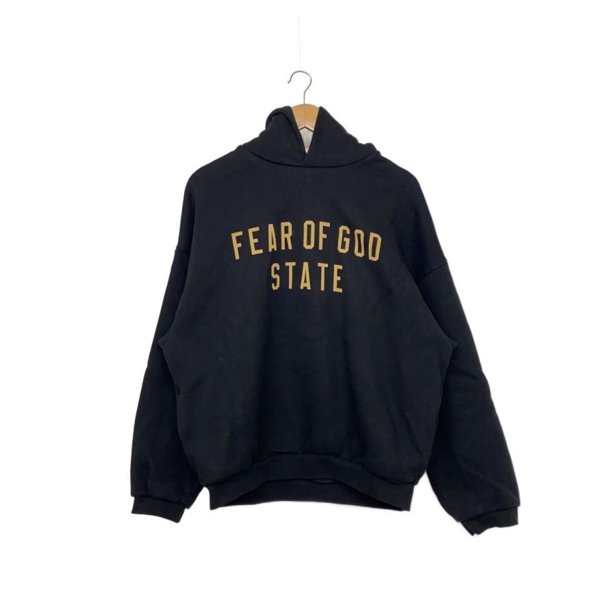 ESSENTIALS◇パーカー/S/コットン/ブラック/FEAR OF GOD STATE FLEECE 