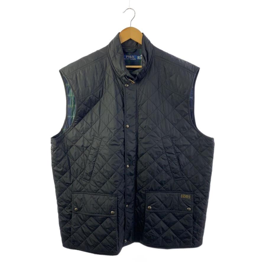 POLO RALPH LAUREN◇ナイロンベスト/3L/ナイロン/BLK/0200011801