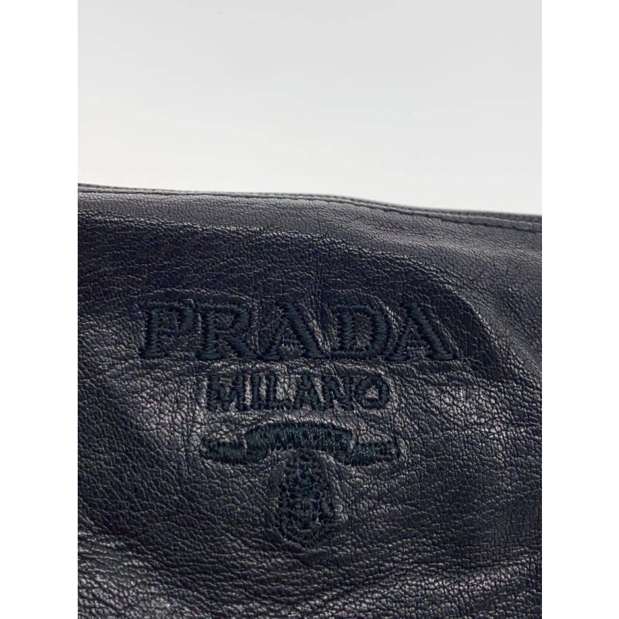 PRADA◇グローブ/手袋/レザー/ブラック/レディース : セカンド