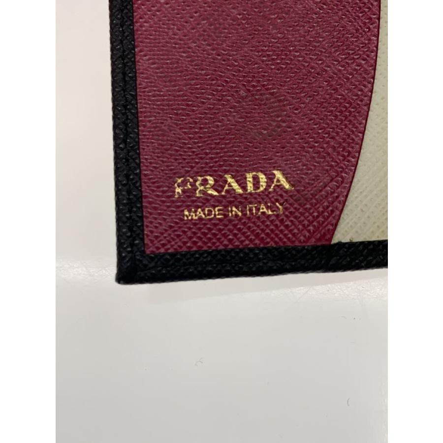 PRADA◇サフィアーノ/4連キーケース/レザー/BLK/レディース
