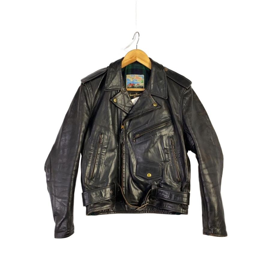 【美品】23区　ダブルライダース　レザージャケット ブラック　羊革　38 AERO LEATHER◇ダブルライダースジャケット/38/レザー/BLK