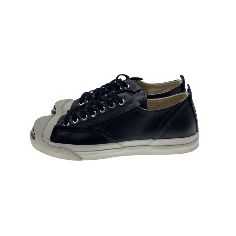 UNDERCOVER◇TOE LOGO LEATHER SNEAKERS/ジャックパーセル/M/ブラック 