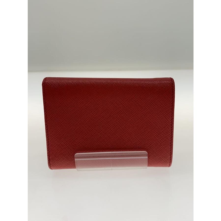 PRADA◇3つ折り財布/レザー/RED/レディース : セカンドストリートYahoo