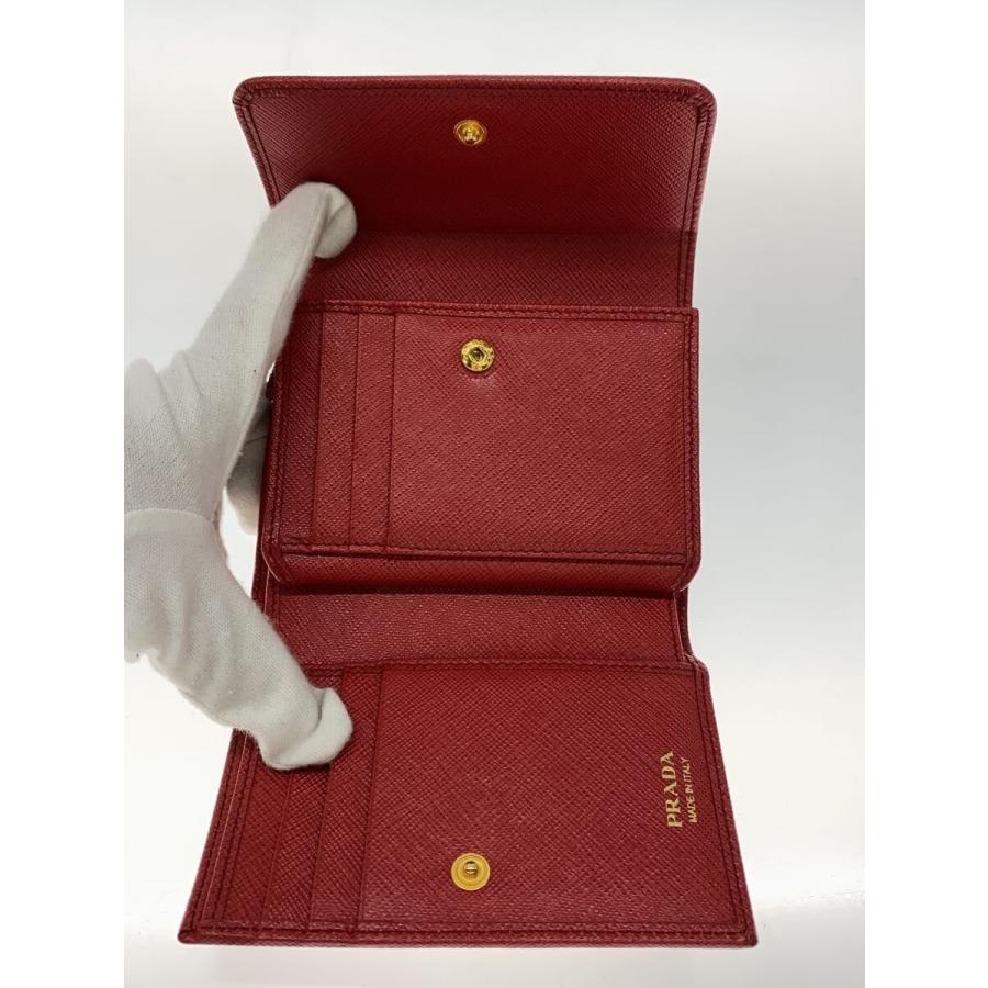 PRADA◇3つ折り財布/レザー/RED/レディース : セカンドストリートYahoo