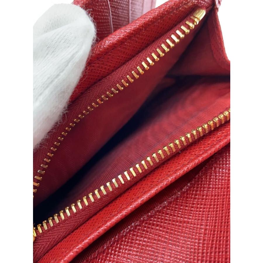 PRADA◇3つ折り財布/レザー/RED/レディース : セカンドストリートYahoo