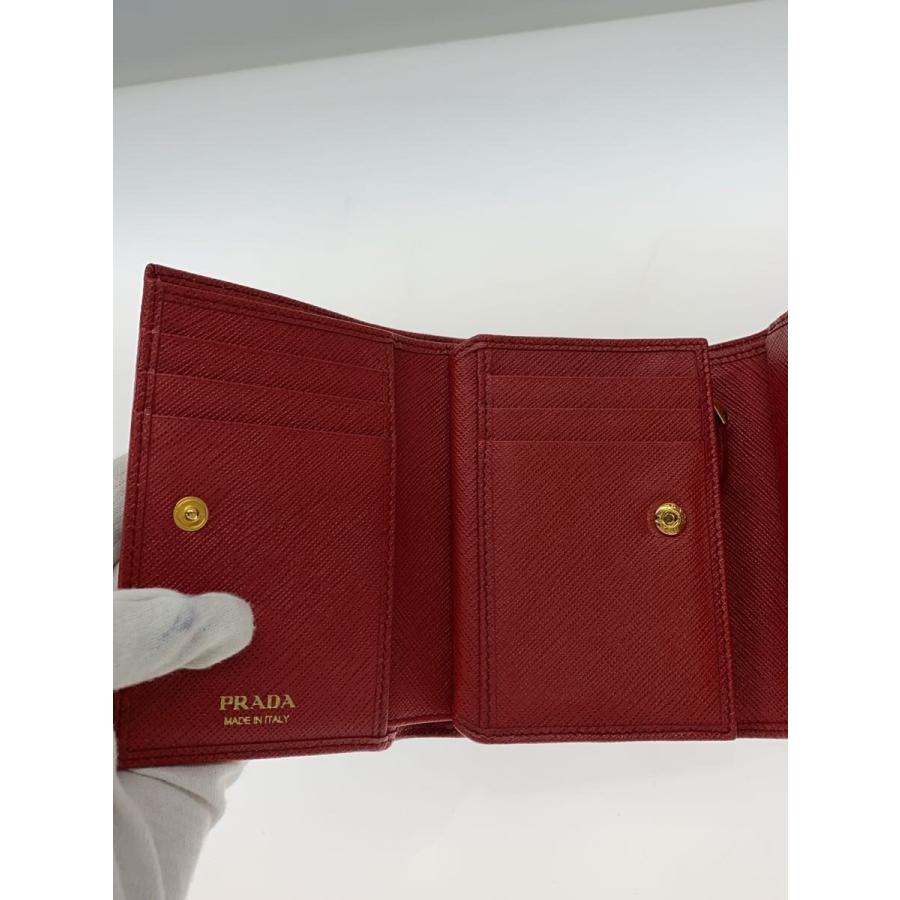 PRADA◇3つ折り財布/レザー/RED/レディース : セカンドストリートYahoo