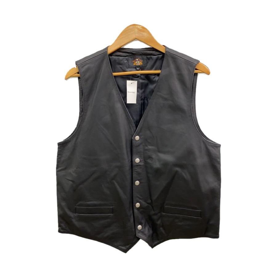Harley-Davidson ブラックレザーベスト XL HARLEY DAVIDSON◇ベスト/XL/レザー/BLK : セカンドストリートYahoo!店