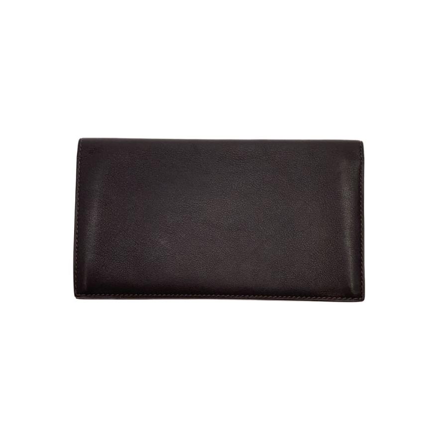 HERMES ブラックレザー 長財布 HERMES◇長財布/レザー/ブラック/メンズ/シチズンツイルロング