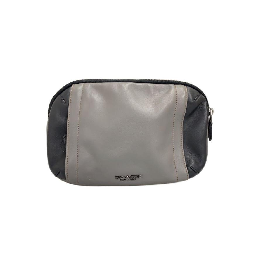COACH◇ウエストバッグ/レザー/グレー無地/F37594 : セカンド