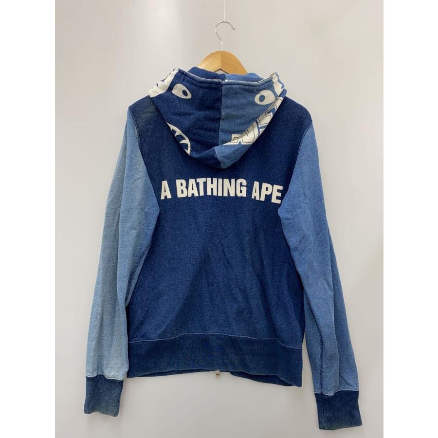 APEパーカー A BATHING APE◇ジップパーカー/M/コットン/インディゴ/001ZPD201019X