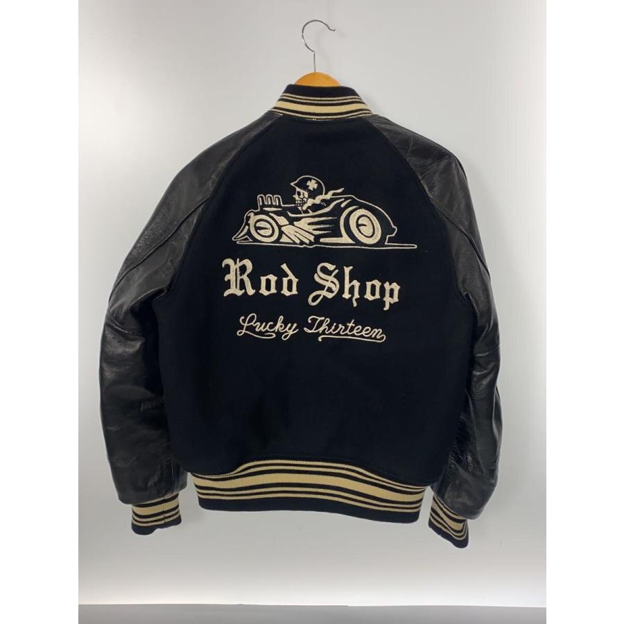 Whitesville スタジャン Whitesville◇AWARD JACKET/袖牛革/スタジャン/38/ウール/BLK