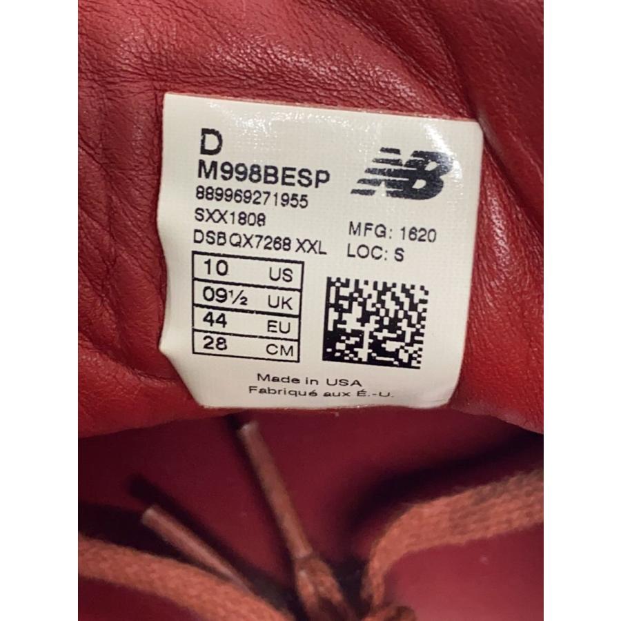 NEW BALANCE◇M998/ブラウン/Made in USA/28cm/BRW/レザー : セカンド