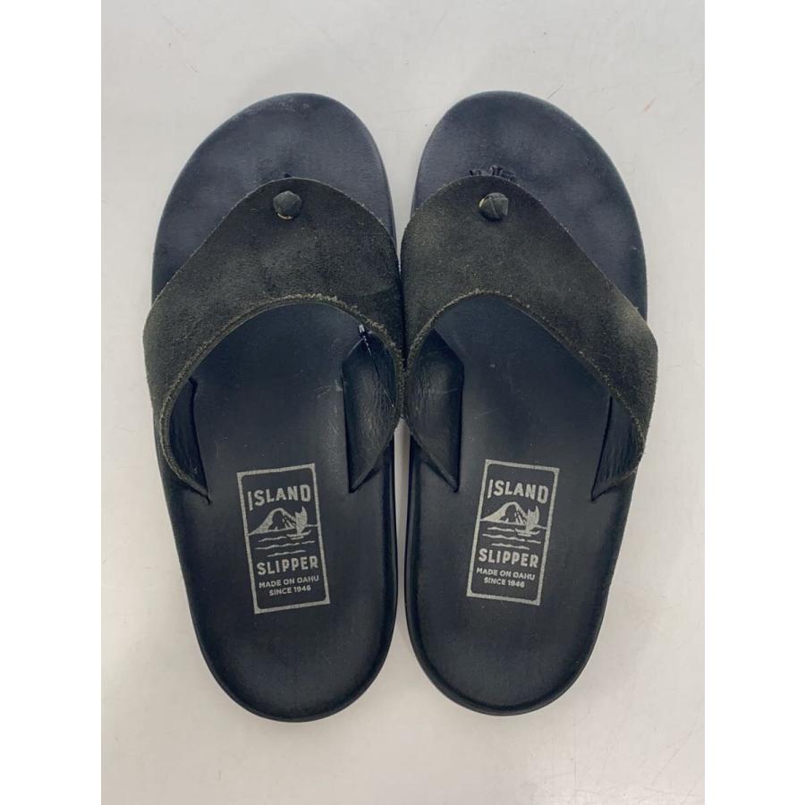  SLIPPER ブラックサンダル　US9 ISLAND Slipper◇ワイドストラップサンダル/サンダル/US9/BLK