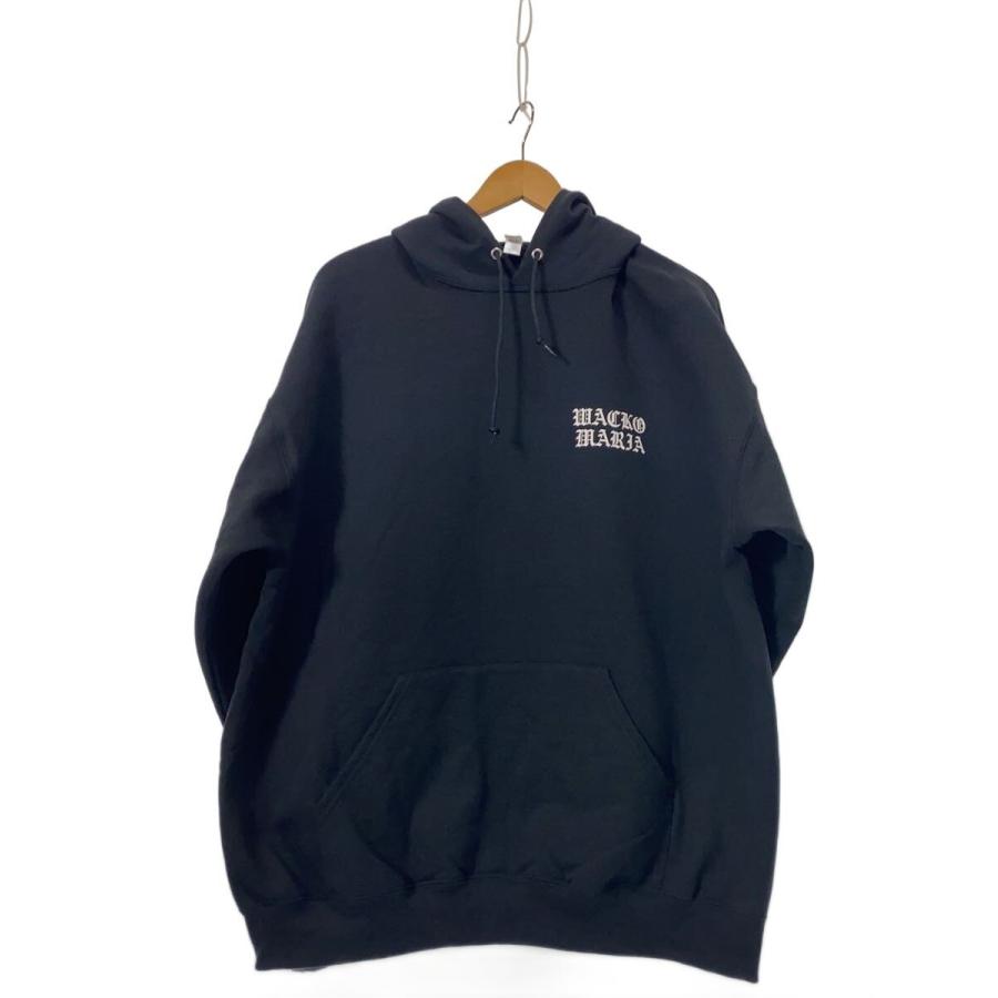 WACKO MARIA◇聖母マリア/バックプリント/パーカー/XL/コットン/BLK