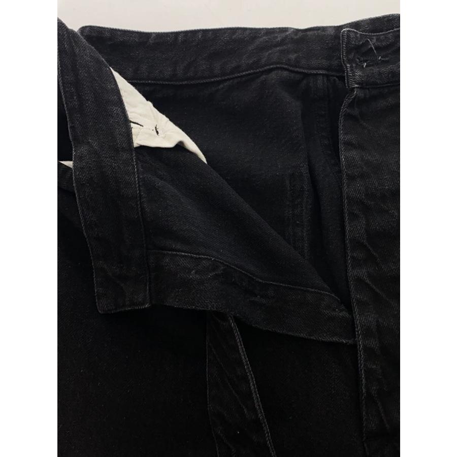 COMOLI◇25SS/デニムベルテッドパンツ/ボトム/2/デニム/BLK/B01-03001