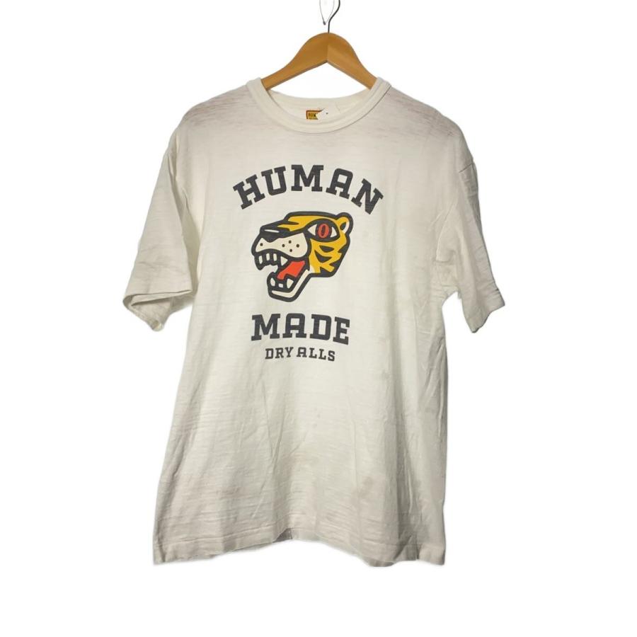 HUMAN MADE◇Tシャツ/L/コットン/WHT : セカンドストリートYahoo!店