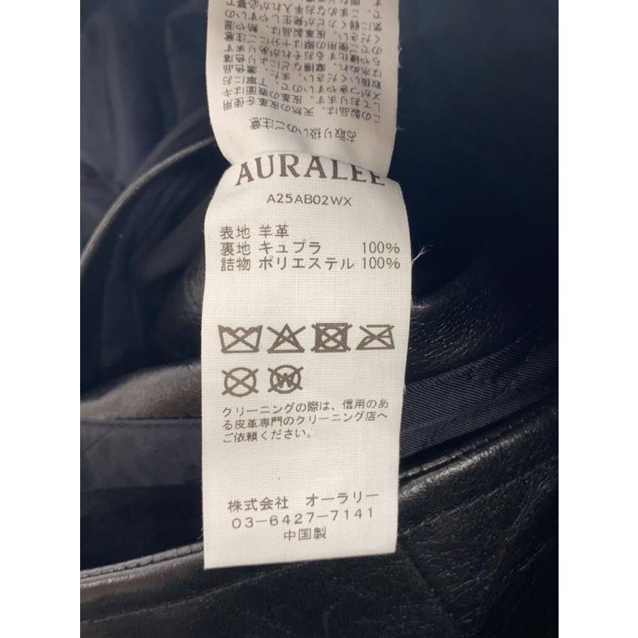AURALEE◆ダブルライダースジャケット/4/羊革/BLK/A25AB02WX//の画像