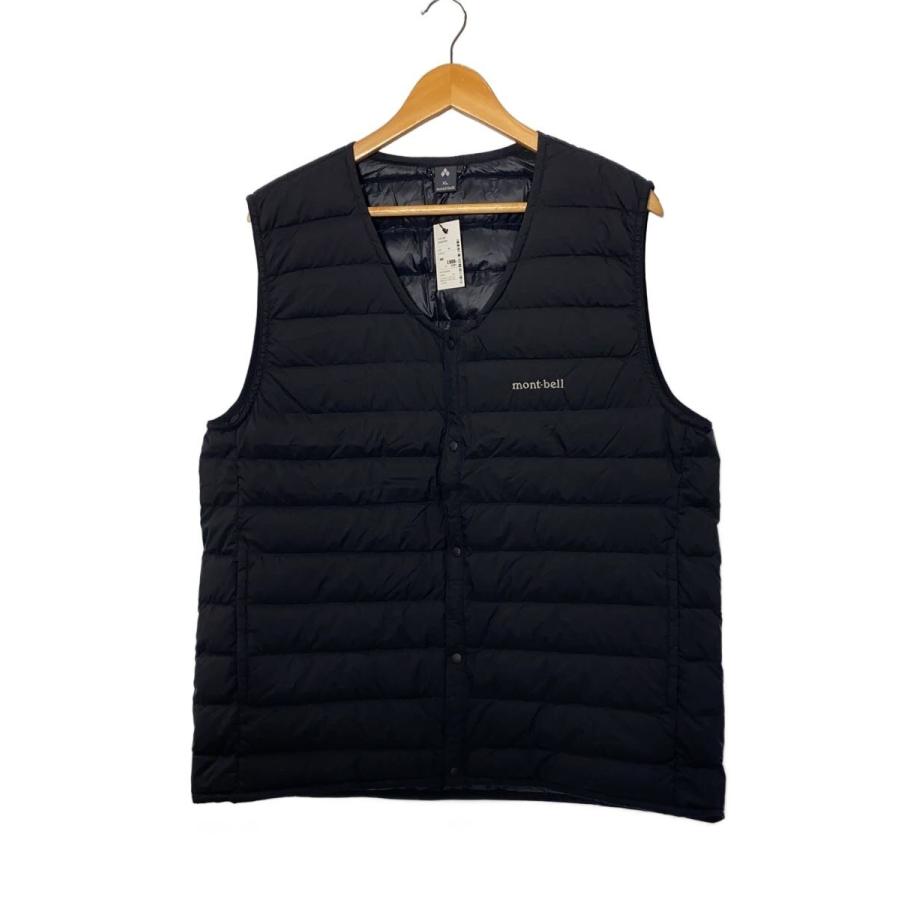 mont-bell◇スペリオダウン Vネックベスト MENS/XL/ナイロン/BLK