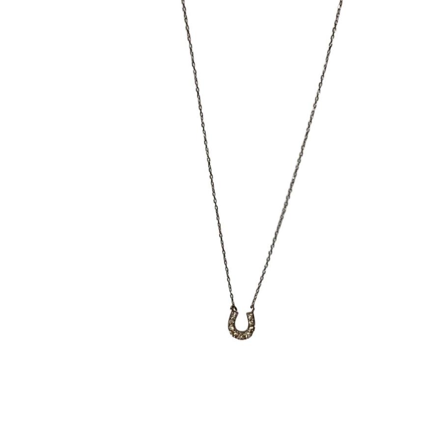 ete ネックレス　K10 ete◇K10/ホースシュー/ネックレス/--/カラーストーン/SLV/トップ有