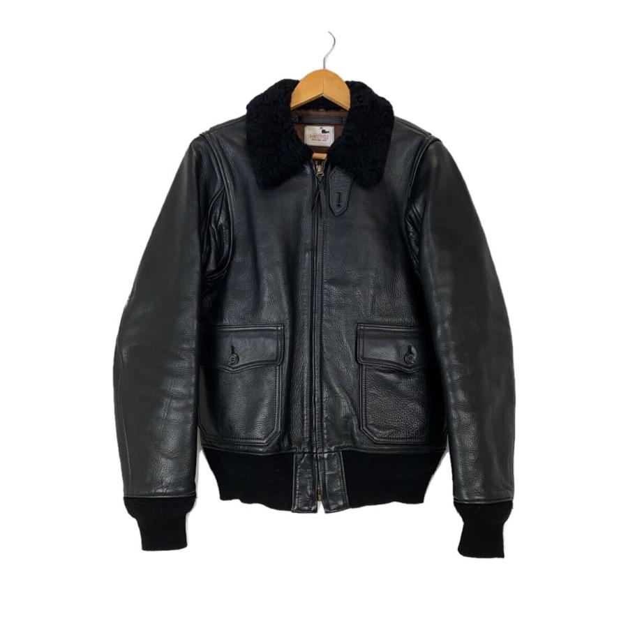 GANGSTERVILLE◇G-1/レザージャケット・ブルゾン/M/牛革/ブラック