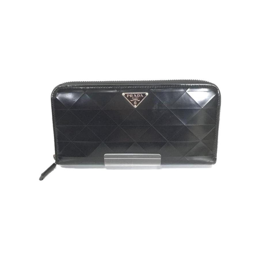 PRADA◇ブラッシュドレザー/長財布/レザー/ブラック/2ML317 2D0F F0002 