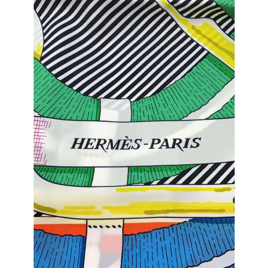 HERMES◇カレ90/MORS a JOUETS/スカーフ/シルク/マルチカラー/馬銜