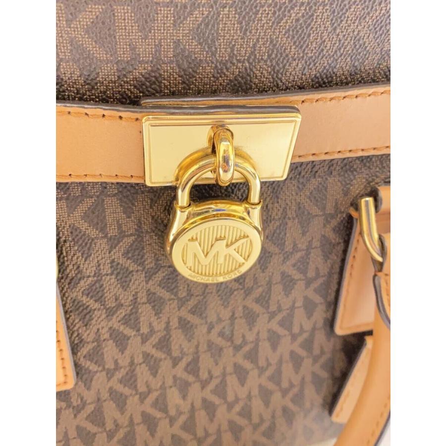 MICHAEL KORS◇ハンドバッグ/レザー/BRW/総柄/301T7GHMS7B 【Yellow】