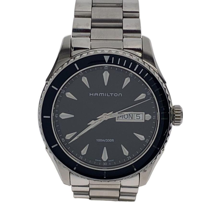 HAMILTON◇クォーツ腕時計/アナログ/ステンレス/BLK/SLV/SS/H375110