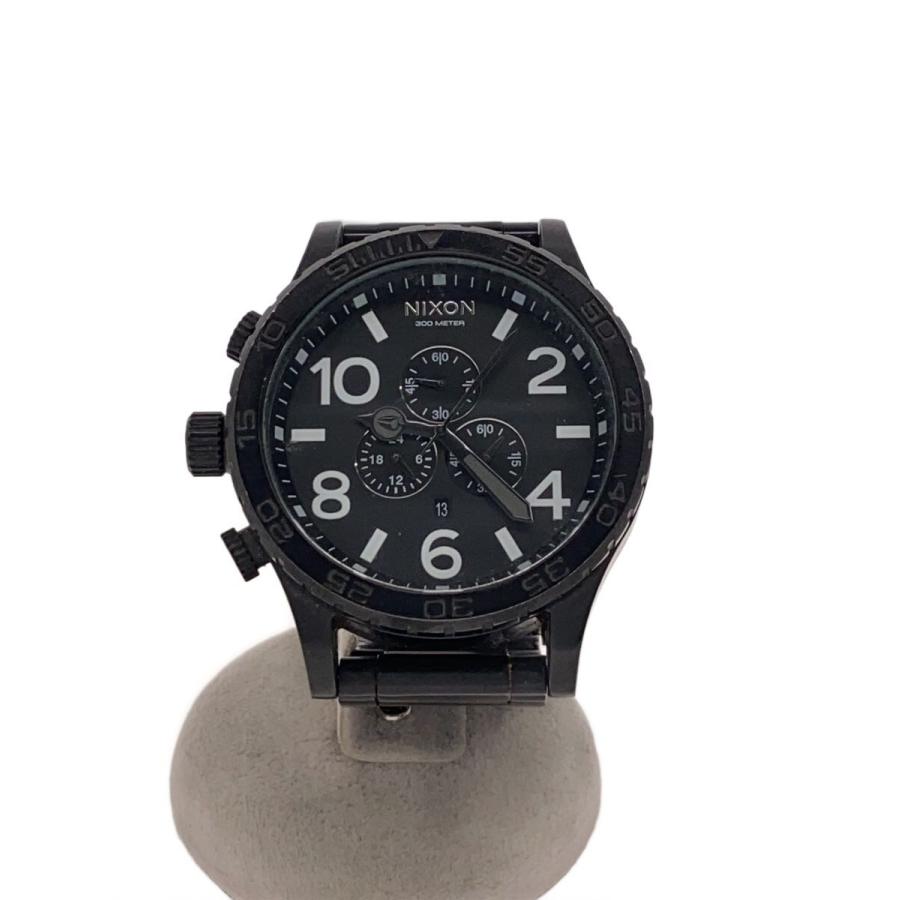 NIXON◇クォーツ腕時計/アナログ/ステンレス/BLK/BLK/SS/51-30 