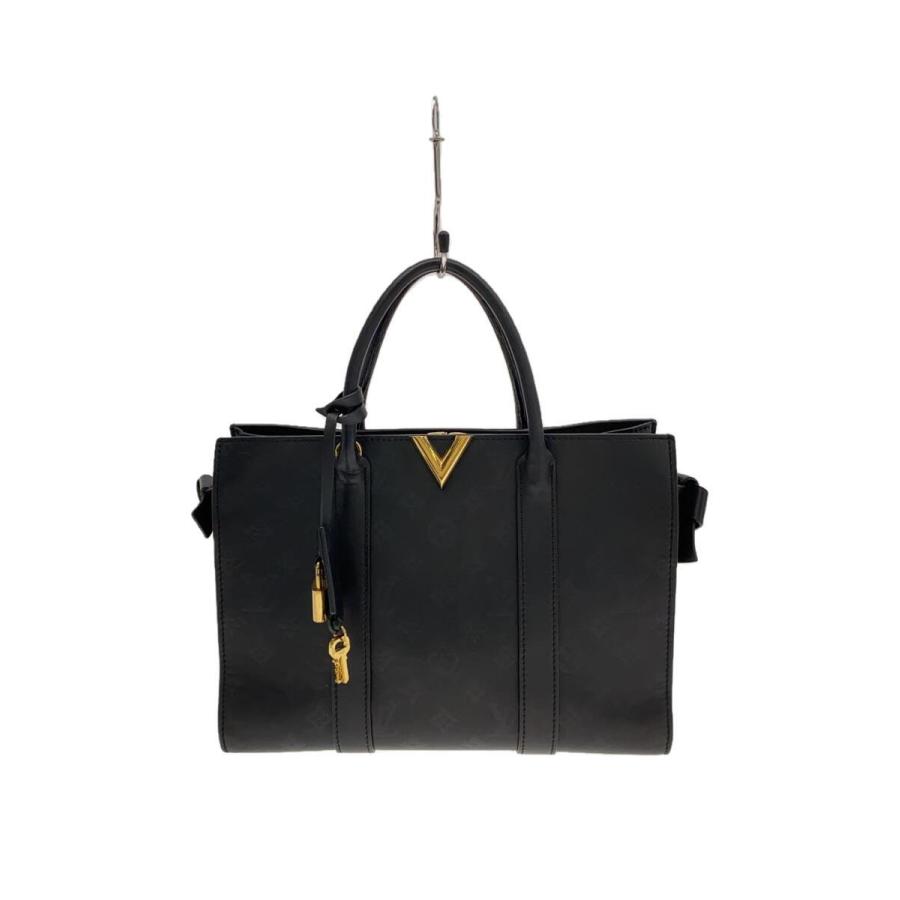 LOUIS VUITTON◇ヴェリー・トートMM_モノグラム・レザー_BLK/牛革/BLK