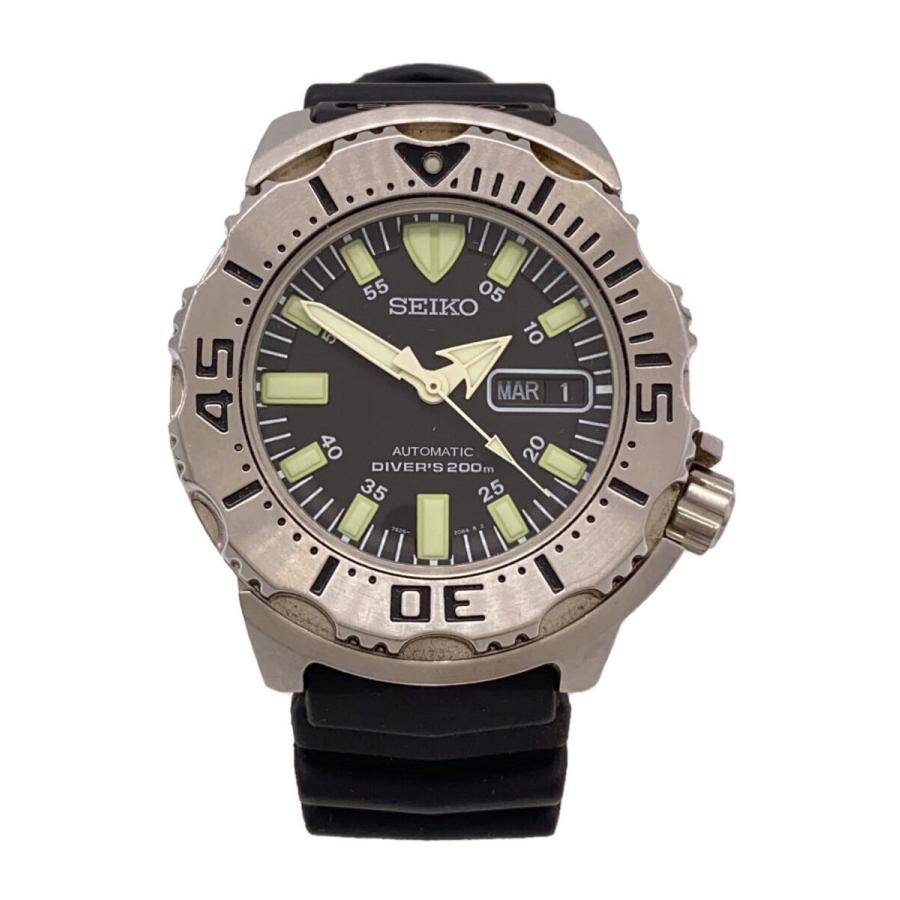 SEIKO◇自動巻腕時計/アナログ/ラバー/BLK/BLK/7S26-0350 SEIKO◇自動巻腕時計/アナログ/ラバー/BLK/BLK/7S26-0350