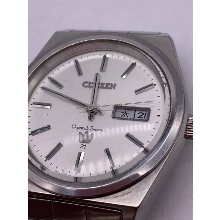 CITIZEN◇自動巻腕時計/アナログ/ステンレス/WHT/SLV/8200-S014344
