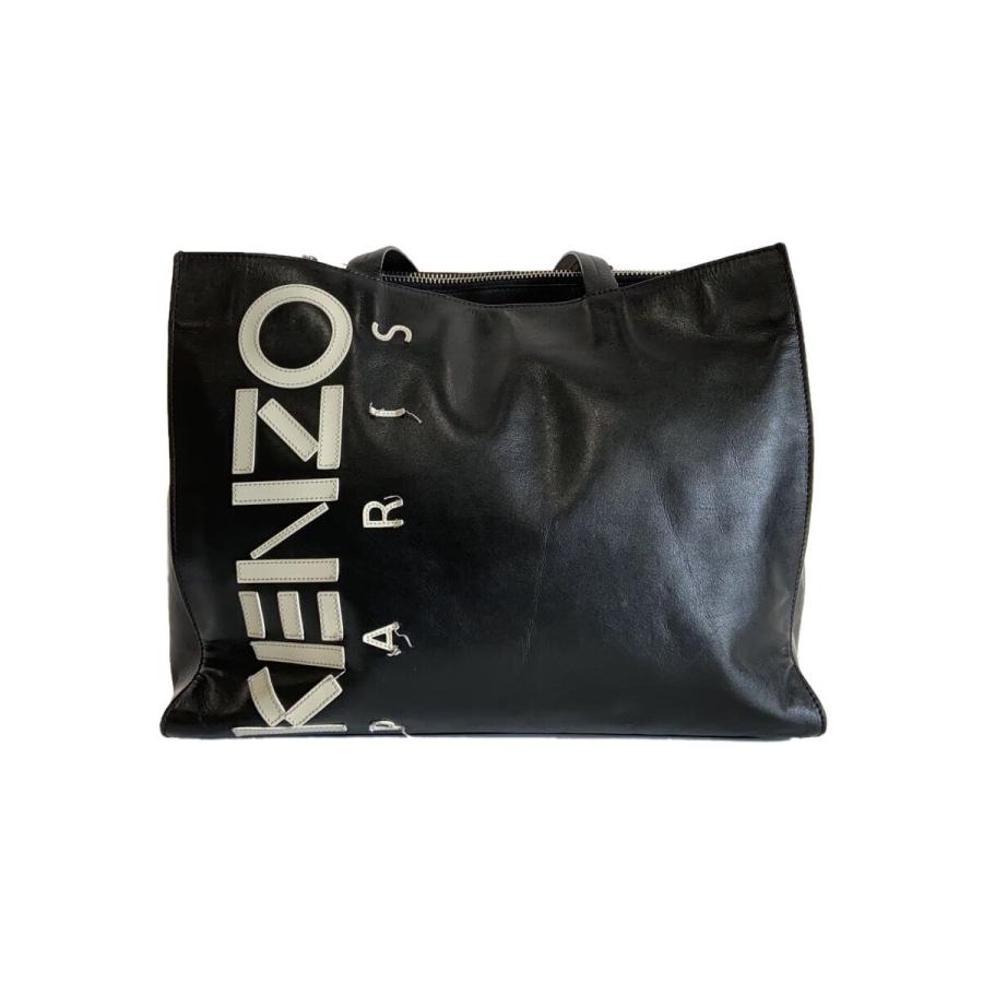 KENZO◇トートバッグ/レザー/BLK// : セカンドストリートYahoo!店