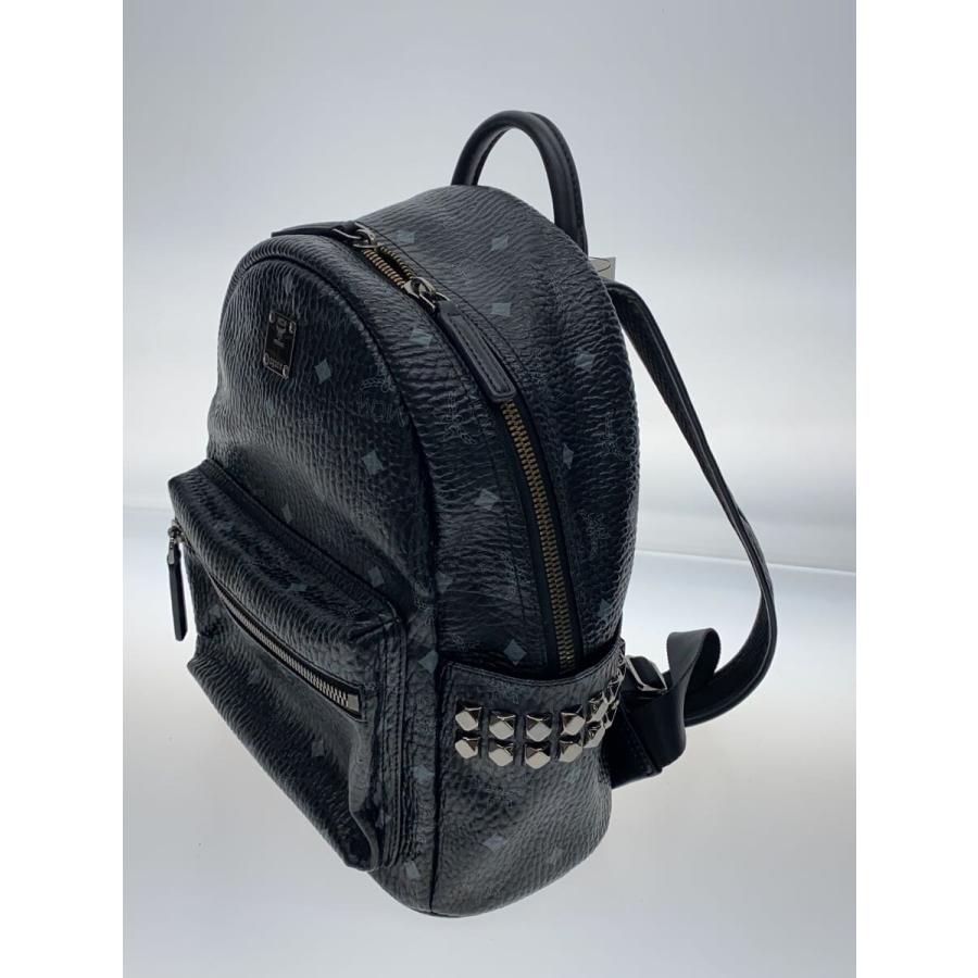 MCM◇リュック/レザー/BLK