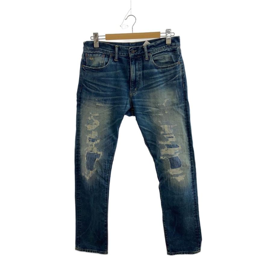 RRL◇ダメージリペア加工/インディゴ/0200011634/ストレートパンツ/31