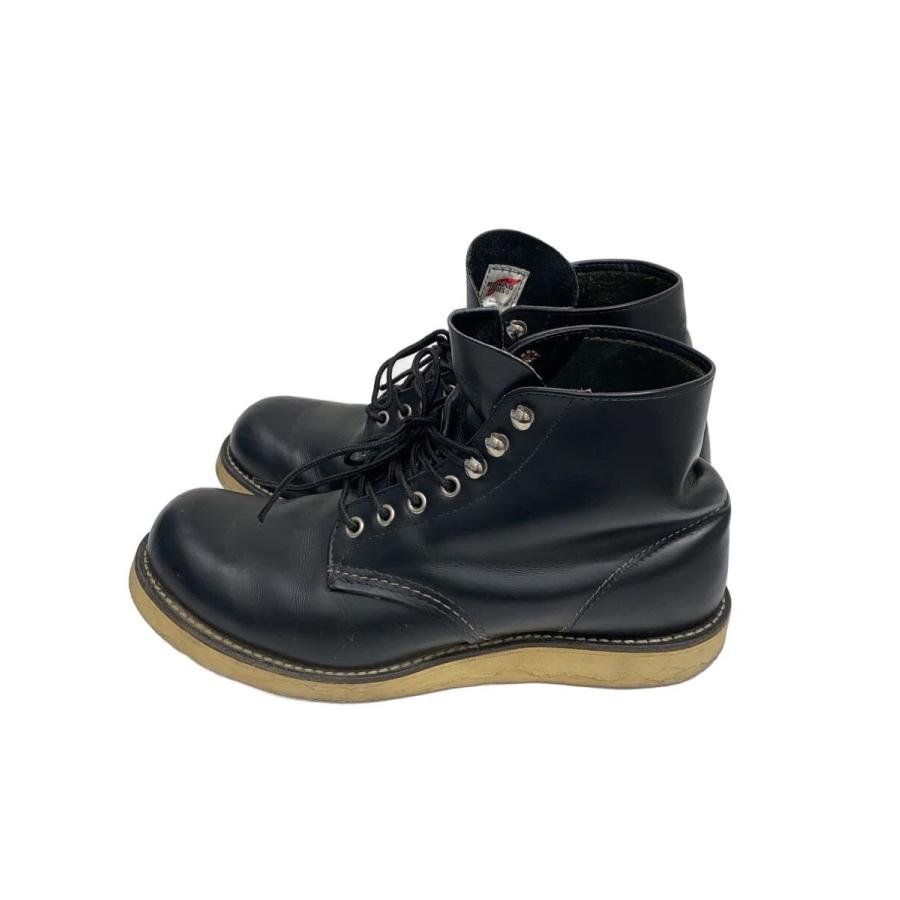 RED WING◇6-inch Classic Round/ブラック/レースアップブーツ/US8.5