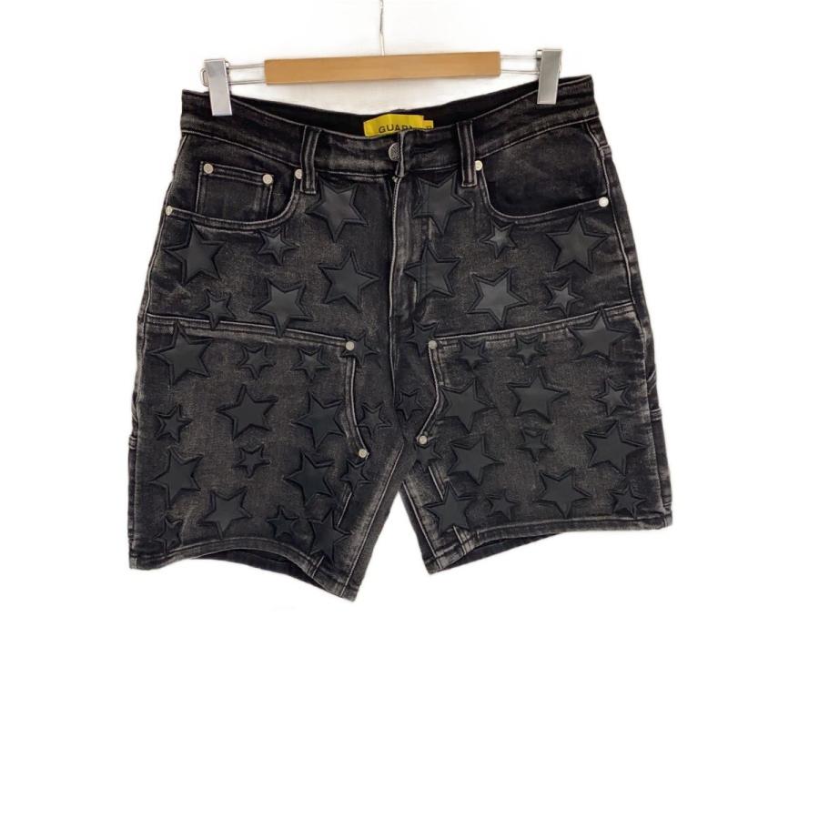 GUAPI◇DENIM SHORTS/星柄/ブラック/ショートパンツ/32/デニム/BLK/総