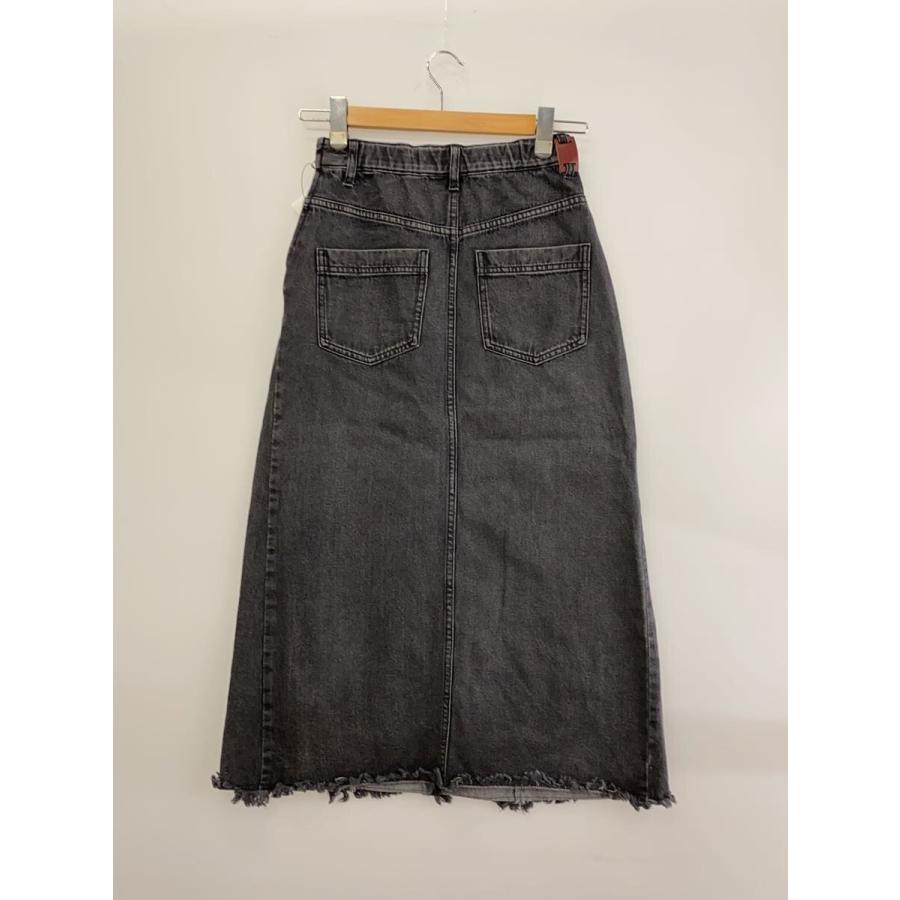 AMERI todayfulデニム刺繍ロングスカート AMERI◇WESTERN FLAP DENIM SKIRT/ロングスカート/S/デニム/BLK/無地